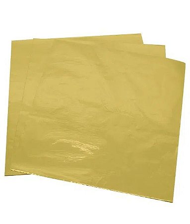 Embalagem laminada para bolo cor dourada 20x22 50 unidades