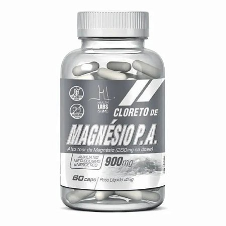 Cloreto de Magnésio P.A. 60 capsulas - Health Labs