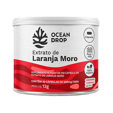 Extrato de Laranja Moro (Morosil) 30 cápsulas - Ocean Drop