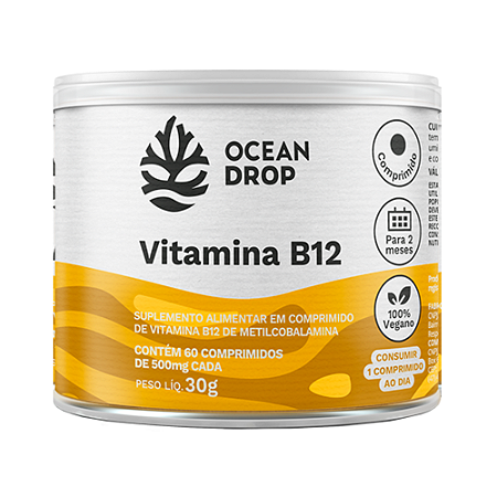 Vitamina B12 (Metilcobalamina) 60 cápsulas - Ocean Drop