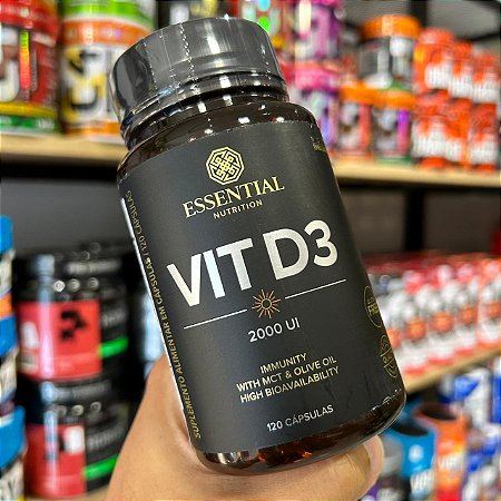 Vitamina D3 2000ui 120 cápsulas - Essential Nutrition