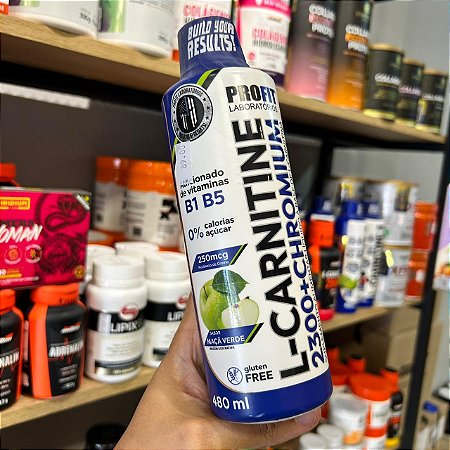 L-Carnitine 2300 + Chromium 480ml - Profit Laboratórios