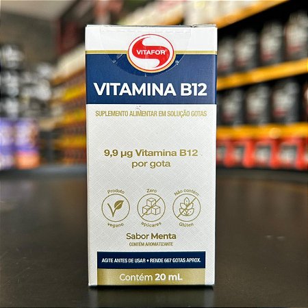 Vitamina B12 Gotas 20ml Menta - Vitafor