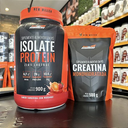 Combo Isolate Protein 900g + Creatina 500g - New Millen
