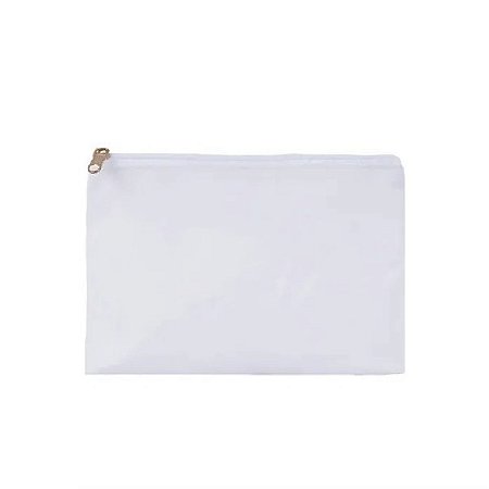 Necessaire Branca Com Ziper Sublimação
