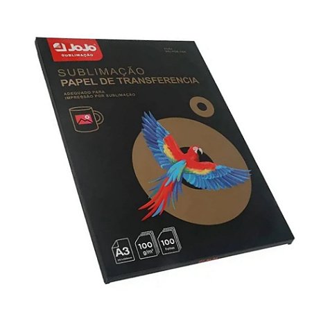 100 Folhas Papel Sublimatico Jojo A3 100g