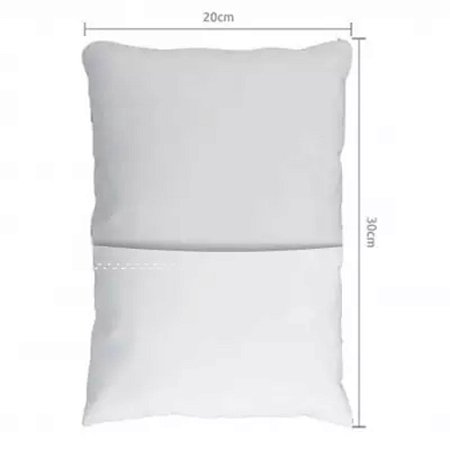 Capa Almofada Canguru Com Bolso + Enchimento 20x30 Sublimação