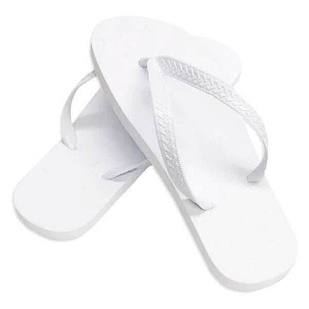 Chinelos Branco com tecido para Sublimação
