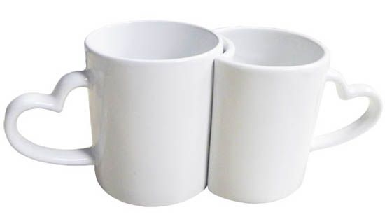 Caneca Branca Dupla Love para Sublimação