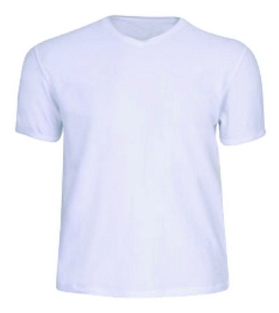 Camisetas Branca Gola Careca 100% poliéster para Sublimação Adulto