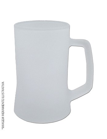 Caneca Chopp Vidro Jateado 360ML Sublimação
