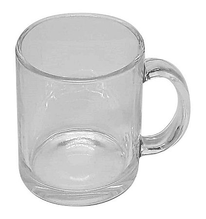 Caneca Vidro Cristal 325ml Sublimação