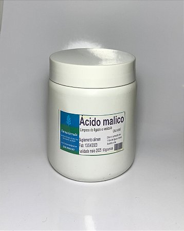 Ácido Málico 90 g grau medicinal USP.