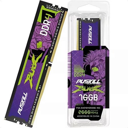 Memória Ram Desktop Gamer Puskill Killblade 16gb Ddr4 2666mhz Pc4-21300