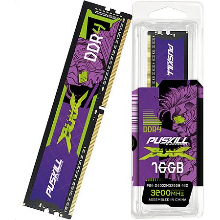 Memória Ram Desktop Gamer PUSKILL Killblade 16gb Ddr4 3200mhz Cl22 Pc4-25600 Dimm