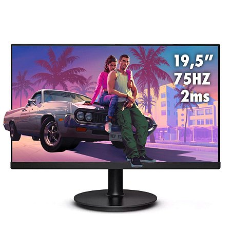 Monitor Gamer Twoingames 19,5 Led Hd 75hz 2ms Hdmi E Vga Preto