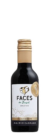 VINHO TINTO BRASILEIRO LIDIO CARRARO FACES MERLOT 187 ML