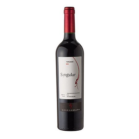 VINHO TINTO BRASILEIRO LIDIO CARRARO SINGULAR  TEROLDEGO 750ML