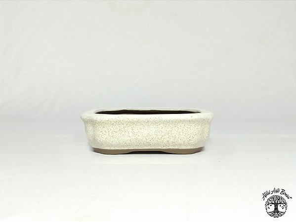 Vaso Retangular Branco Literato  13x9,5x3,5 cm