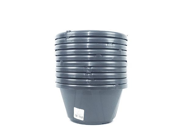 Kit 10 Potes Cuia Nutriplan 1,5 Litros Preto 10x18cm