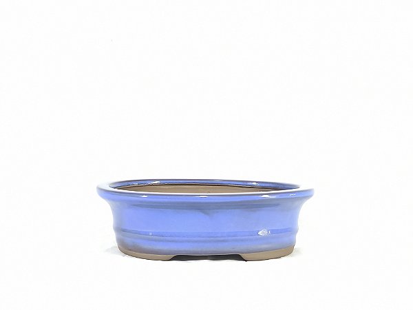 Vaso Oval Azul Literato 19,5x15,5x5,5cm