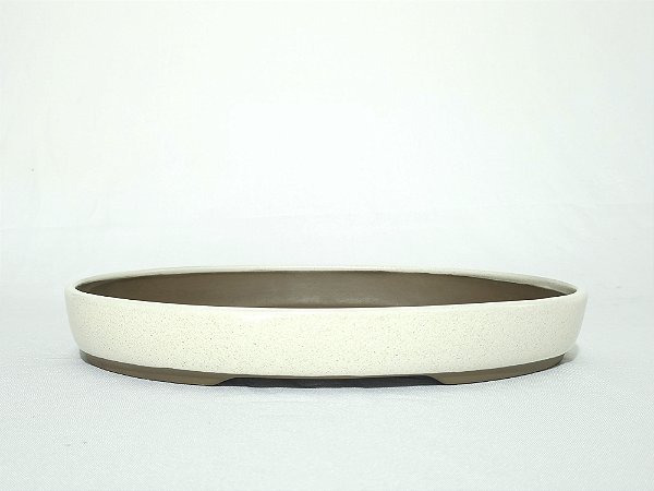 Vaso Bonsai Oval Bege Literato 28,5x19x4cm