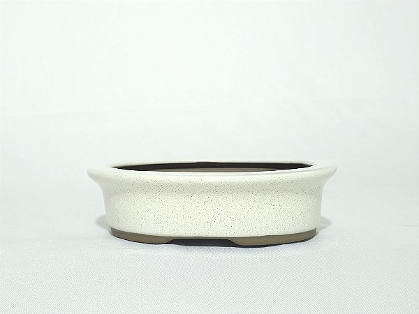 Vaso Bonsai Oval Bege Literato 16,5x12,5x4,5cm