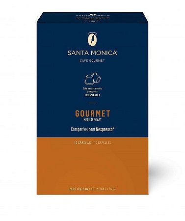 Café em cápsula Santa Monica Gourmet com 10 unidades
