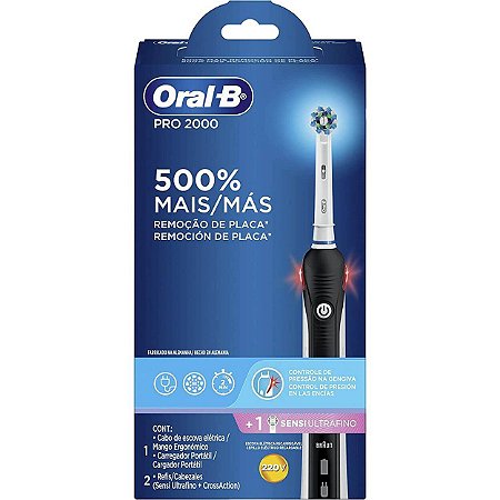 Escova Dental Elétrica Recarregável 3766 Oral-B Pro 2000 220V Oral-B