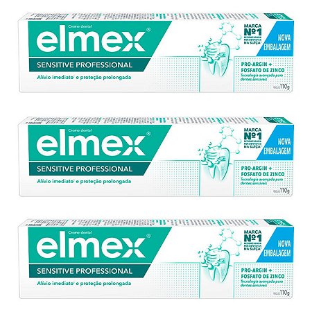Creme Dental Elmex Sensitive Professional 110g - Kit 03un