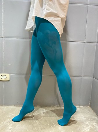Meia Calça Azul Ciano (U)