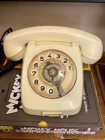 Telefone Vintage Bege (funcionando)