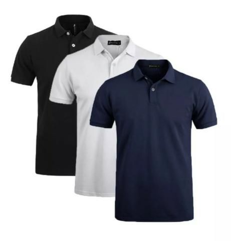 kit C/40 Camiseta polo masculina plus size atacado