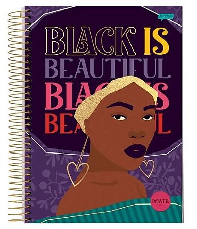 Caderno Universitário 10 matérias Black Power