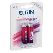 Pilha Recarregável  Elgin 1,2V AA 2700MAH C/2 - 82174