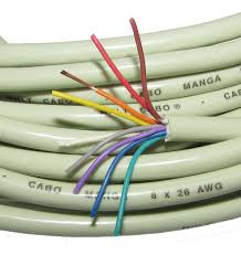 Cabo Manga Com Malha (Blindado) 4 VIAS X 26AWG Na Cor Palha - 1 Metro