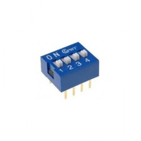 Chave Dip Switch 4 Vias 180º