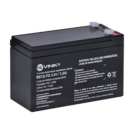 Bateria 12V 7,2A Selada VLCA