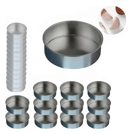 60 Forma Pão De Mel Nº2 Forminha Aço Flander Doce Recheado Prateado