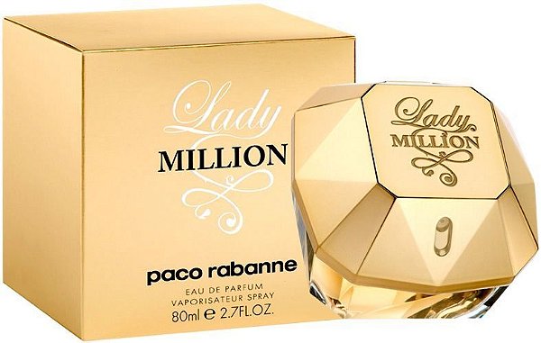 Perfume Lady Million EDP Feminino 80ml Paco Rabanne.