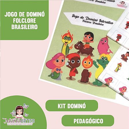 KIT FELTROS - JOGO de DOMINÓ FOLCLORE BRASILEIRO
