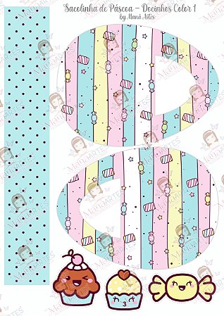 Kit Scrapbook Doces Kawaii 1