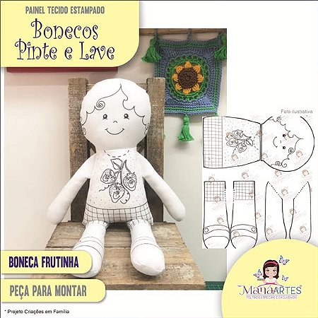 Boneca para Pintar e Lavar