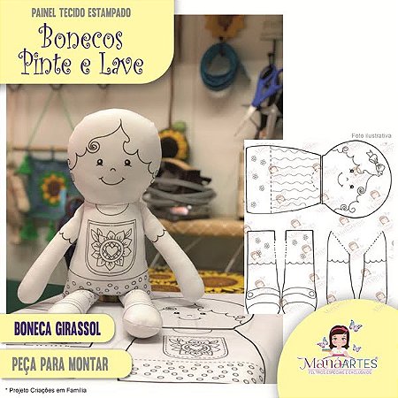 Boneca para Pintar e Lavar