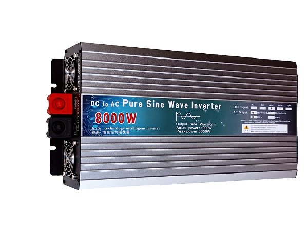 Inversor Onda Senoidal Pura 4000w nominal 8000w Pico 24v 110v/127v