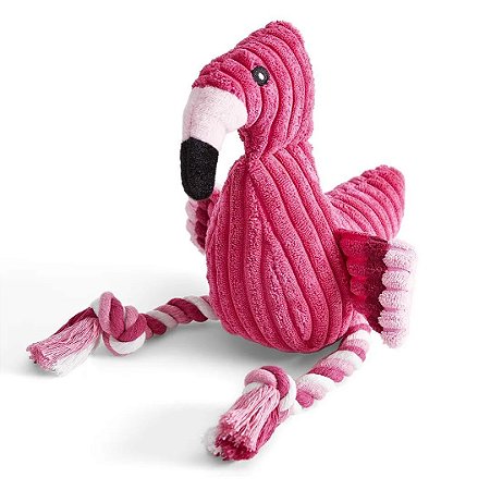 Mordedor Pet de Pelúcia Flamingo com Som