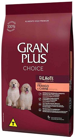 Ração Gran Plus Choice Frango e Carne para Cães Filhotes