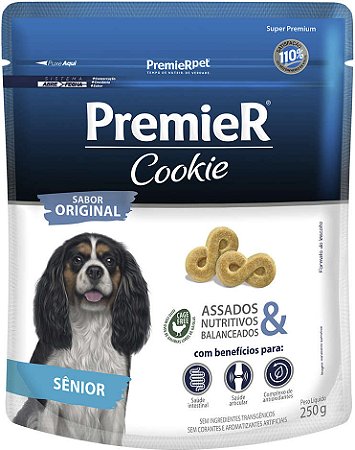 Biscoito Premier Cookie para Cães Sênior Sabor Original 250g