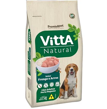 Ração Vitta Natural Cães Adultos Porte Pequeno Frango & Arroz 15kg