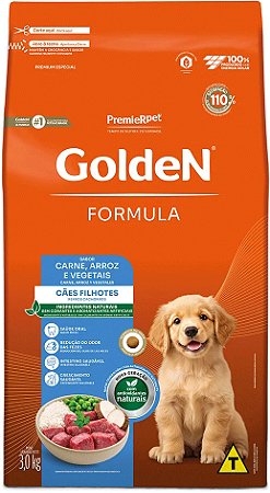 Ração Golden Fórmula para Cães Filhotes Sabor Carne e Arroz